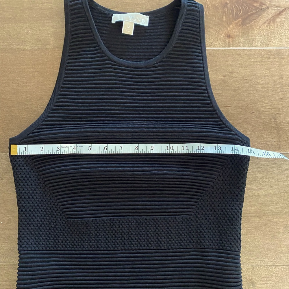 Michael Kors ribbed knit tank midi dress, size M, black, EUC - Picture 10 of 11